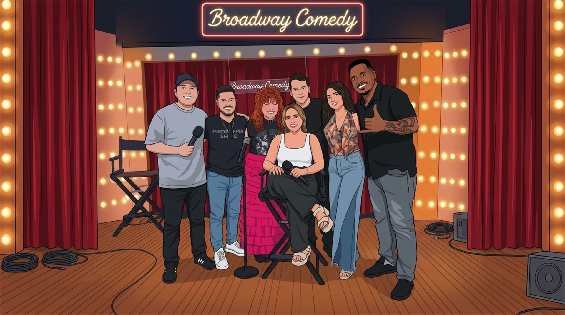 Elenco de El Último Chiste en Broadway Comedy Club Nueva York